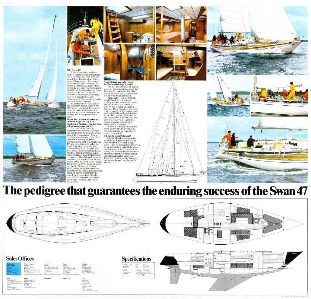 1979 Nautor Swan 47 for sale in Chicago, Illinois 47 ft