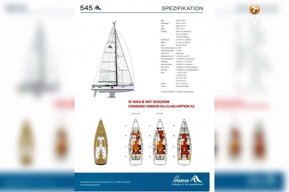 2010 Hanse 545e