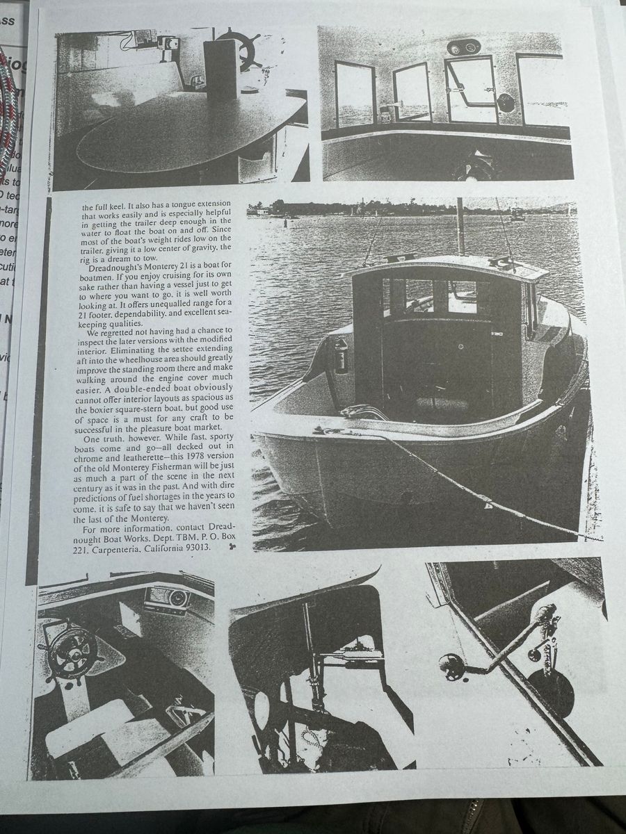 1979 Dreadnought Monterey for sale in Escanaba, Michigan 21 ft