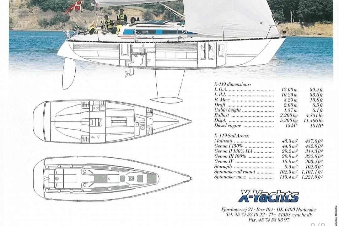 1989 X-Yachts X-119 for sale in Castellón De La Plana, Castellón, Spain 39 ft