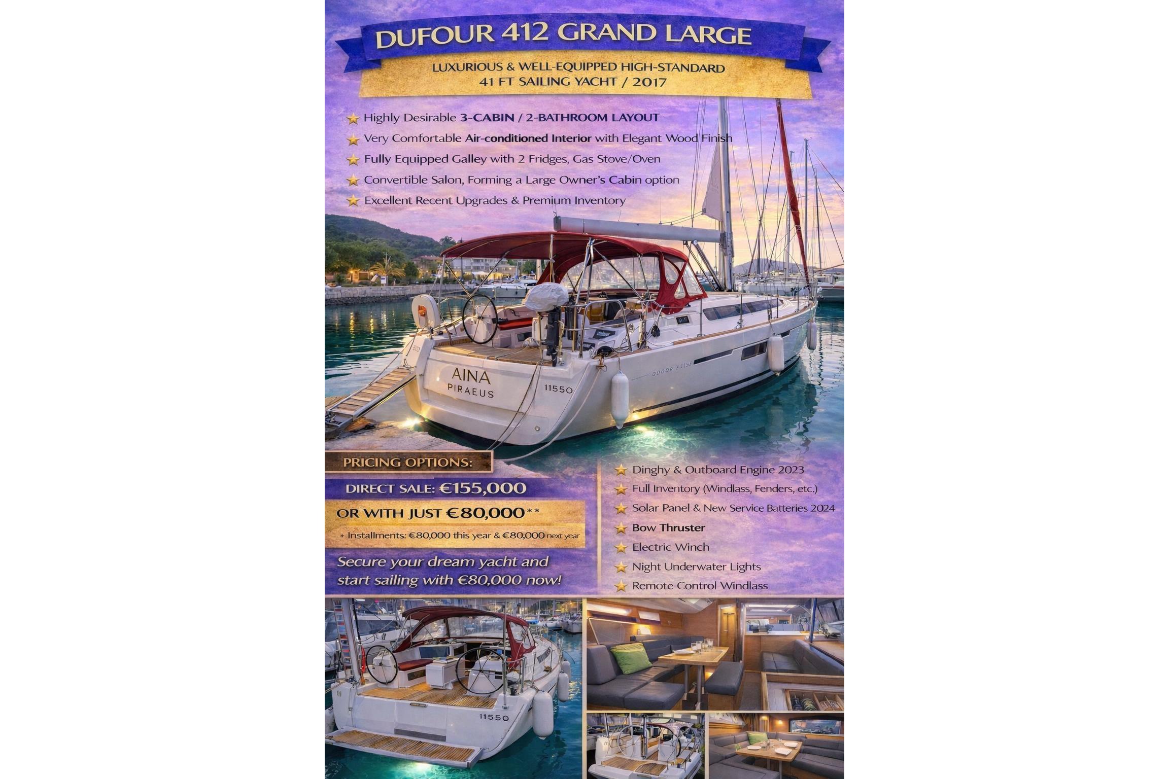 2016 Dufour 412 Grand Large en venta en Lefkada, Greece