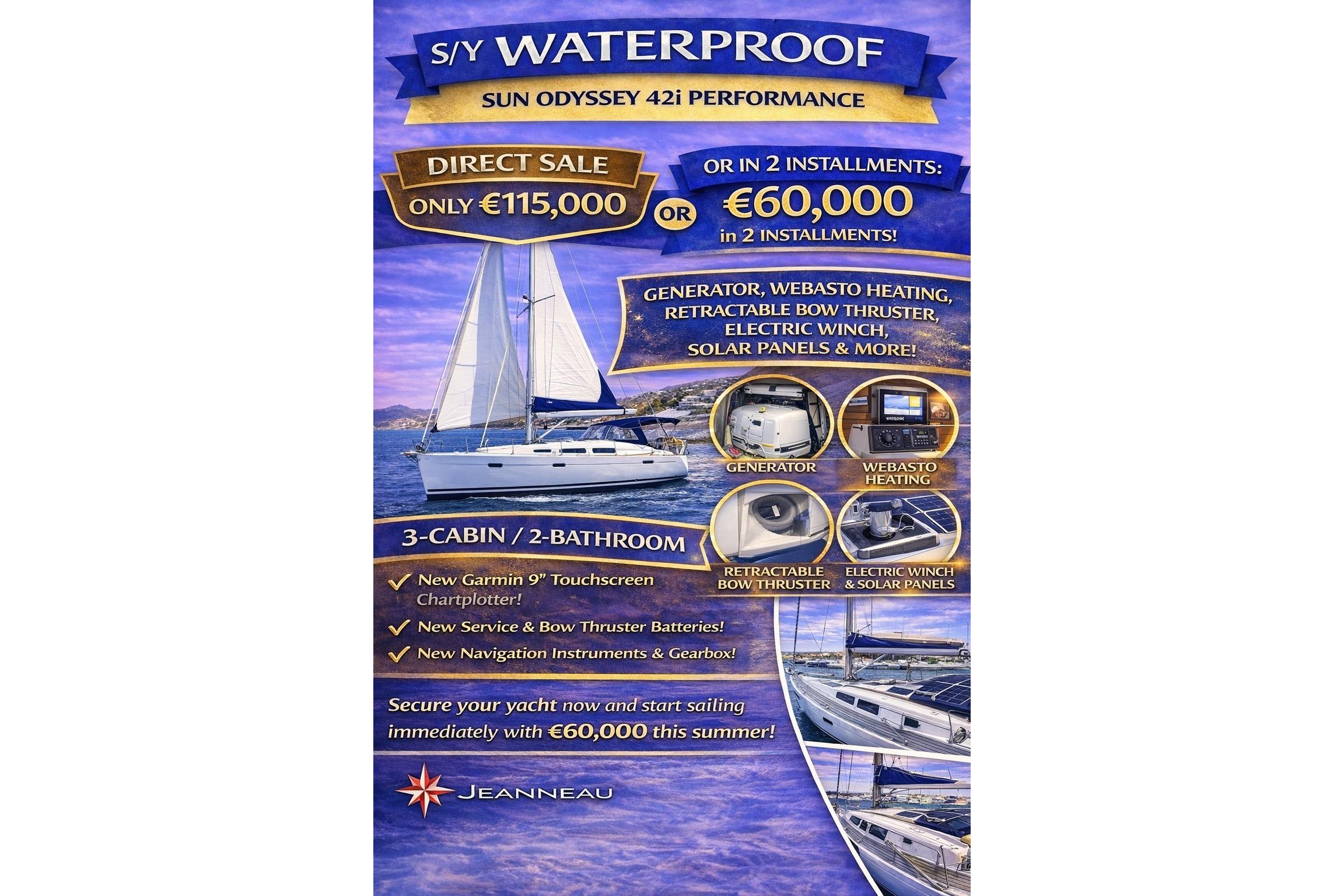 2009 Jeanneau Sun Odyssey 42i Performance for sale in Alimos, Greece