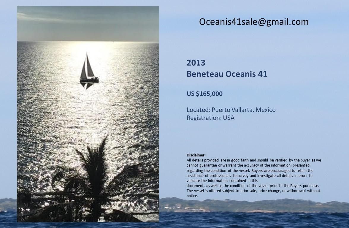 2013 Beneteau Oceanis 41.1 en venta en Puerto Vallarta, Mexico 41 pies